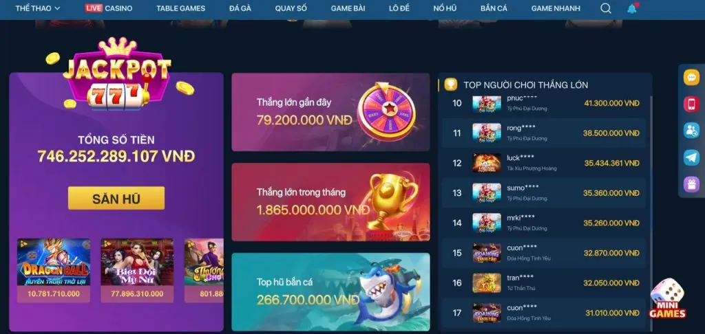 Đa dạng game cá cược tại 10bet
